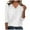 White, variant on UAMVSH Womens 3/4 Sleeve Shirts Casual V-Neck Solid Color Tunic Tops Trendy Button Pullover Loose Fit Ladies Classic Blouses(Small,Orange)