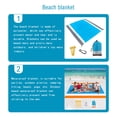 thumbnail image 4 of Manta de playa impermeable Picnic Wosthever Estera a prueba de arena Naranja Blanco Azul, 4 of 6