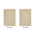 thumbnail image 2 of Better Trends 2 Piece Premium Bathroom Rug Set 100% Cotton Soft Tufted Reversible Bath Rug Water absorbent Bath Mat Ideal for Bathroom Shower and Tub Use, Edge Collection Sand (17" x 24" | 17" x 24"), 2 of 5
