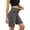 Gray, variant on Women's High Waiste Jegging Shorts with Wide Elastic Waistband Casual Summer Bermuda Stretch Denim Shorts