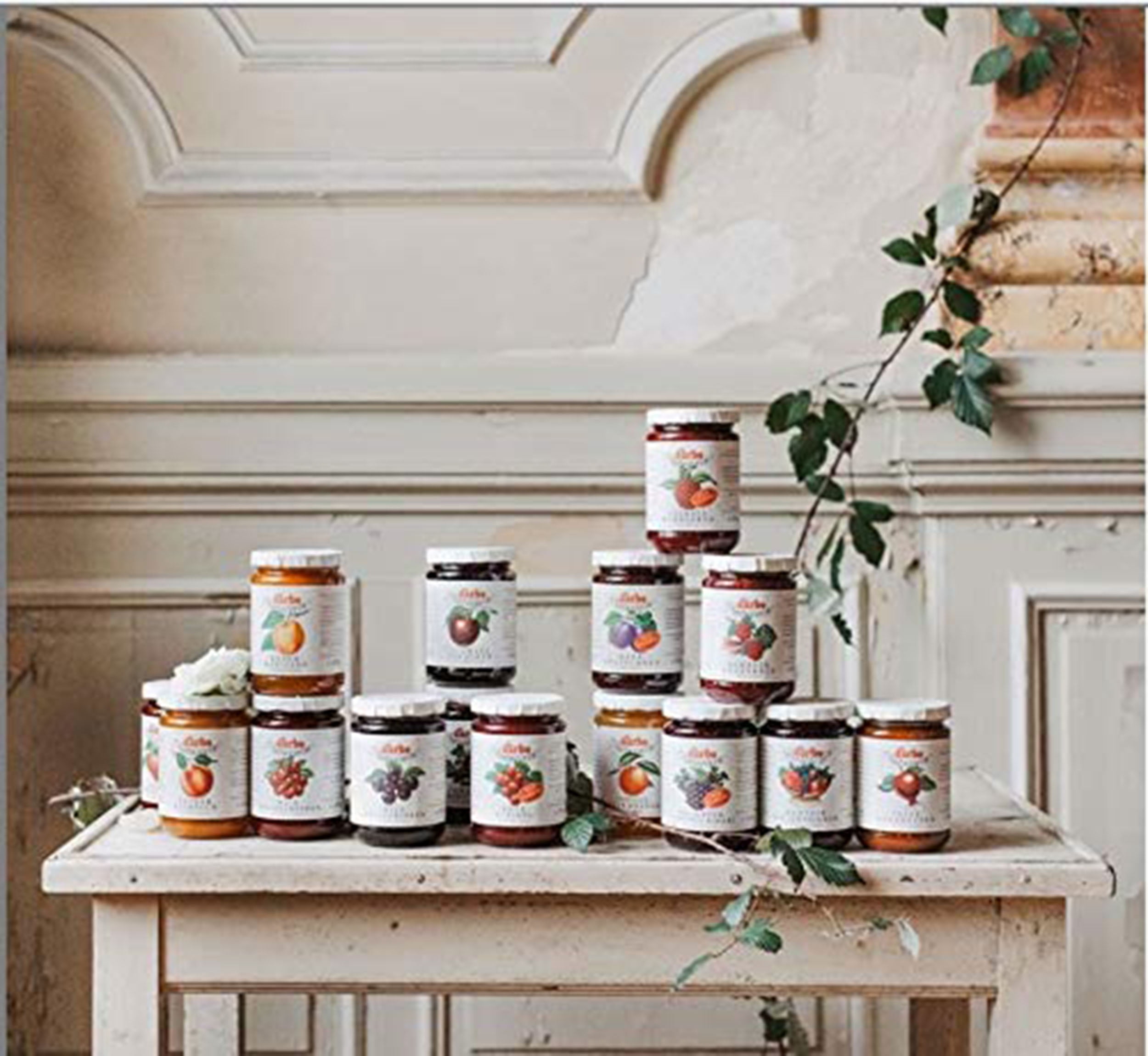 D'Arbo STRAWBERRY Fruit Spread Preserve 16 Oz. (454 G) X 2 with Bonus Gold Stainless Steel Stirring/Spreader Spoon (3-Pc Set)