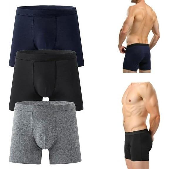 Octipa Men's Ultra-Absorbent Incontinence Boxer Briefs, Washable Reusable Leak Proof Underwear Incontinence Underwear, 4 Layers of Protection, Leakage Protection 60 Ml