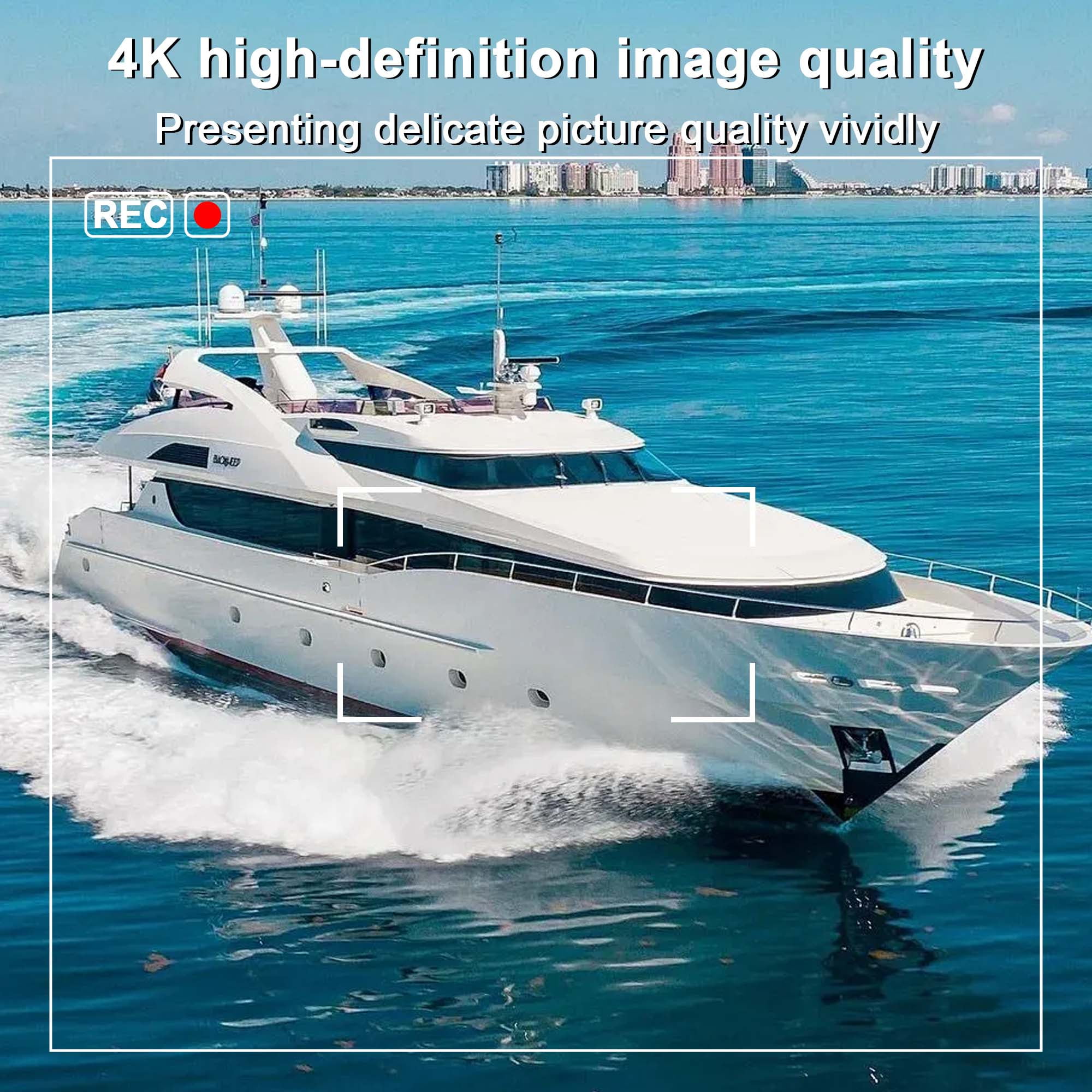 4K UHD vloging camera 18x Digital Zoom 48 MP Camcorder with 32GB TF Card, Black
