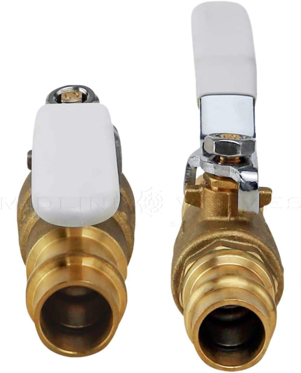 Midline Valve 932114VLV-5 Premium Press Ball Valve, with 1-1/4 in. Press Connections, Brass (Pack of 5)