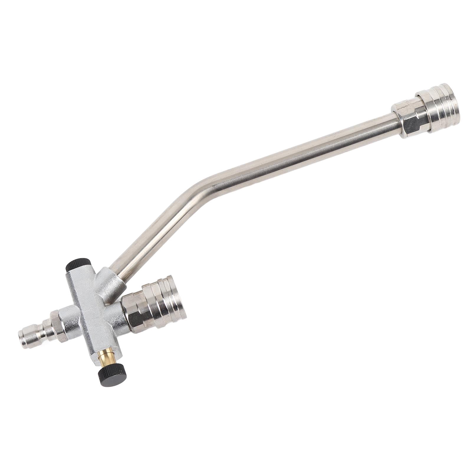 BIMZUC Dual Connector Pressure Washer Wand Stainless Steel 6000 PSI Multifunctional Foam Cannon Accessory with Double Tip Attachment