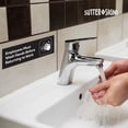 thumbnail image 5 of 2pc Employees Must Wash Hands Sign Stickers | Employee Handwashing Bathroom Sign Adhesive Decals, 8.5" x 2.75", 5 of 9