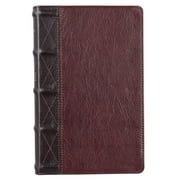 KJV Holy Bible, Giant Print Standard Size Premium Full Grain Leather Red Letter Edition - Thumb Index & Ribbon Marker, King James Version, Burgundy/Mahogany