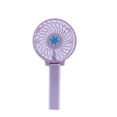 

Mini Fan Handheld 3 Speed Adjustable Portable USB Rechargeable for Home Office Outdoor Purple