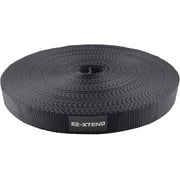 EZ-Xtend Polyester Webbing 1 inch - Heavy Duty Strapping That Outlasts and Outperforms Nylon Webbing 1 Inch and Polypropylene Webbing 1 Inch - 4500 Lb. Breaking Strength (Black, 1" x 10 Yards)