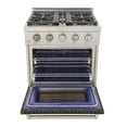 thumbnail image 4 of Professional 30-in Natural Gas Rang in Olive Green with True Simmer Burners, 4 of 10