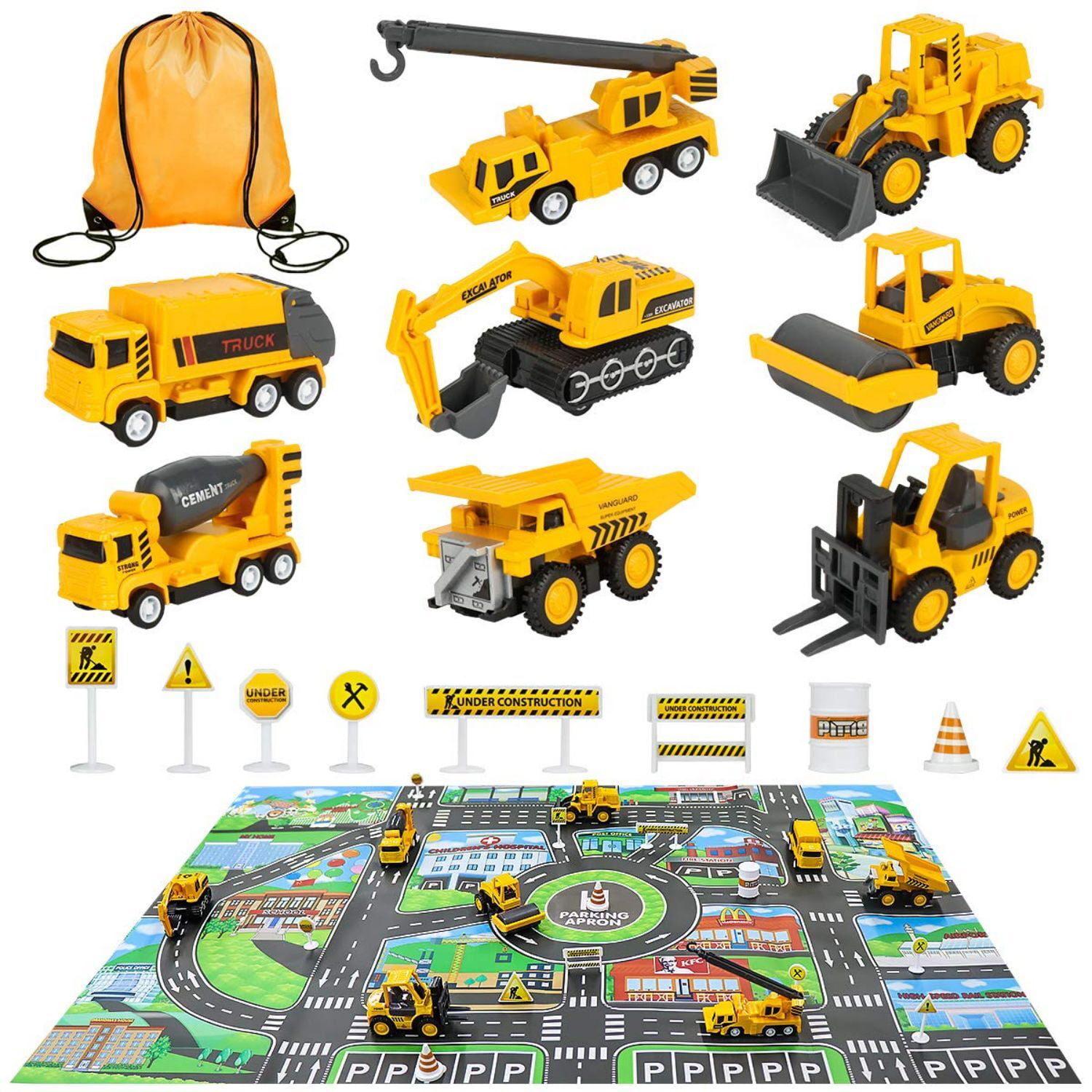 1x Engineering Construction Truck Excavator Digger Vehicle Car Toy Kids Boy Gift 