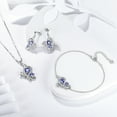 thumbnail image 3 of Beautlace Butterfly Heart Jewelry Set,925 Sterling Silver December Tanzanite Birthstone Pendant Necklace/Earrings/Bracelet Set Cute Animals Jewelry Gift for Women, 3 of 7