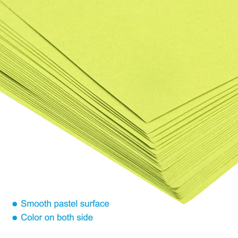 Uxcell Origami Paper Double Sided Fluorescent Yellow 6x6 inch Square Sheet for Art Craft Project, Beginner 25 Sheets