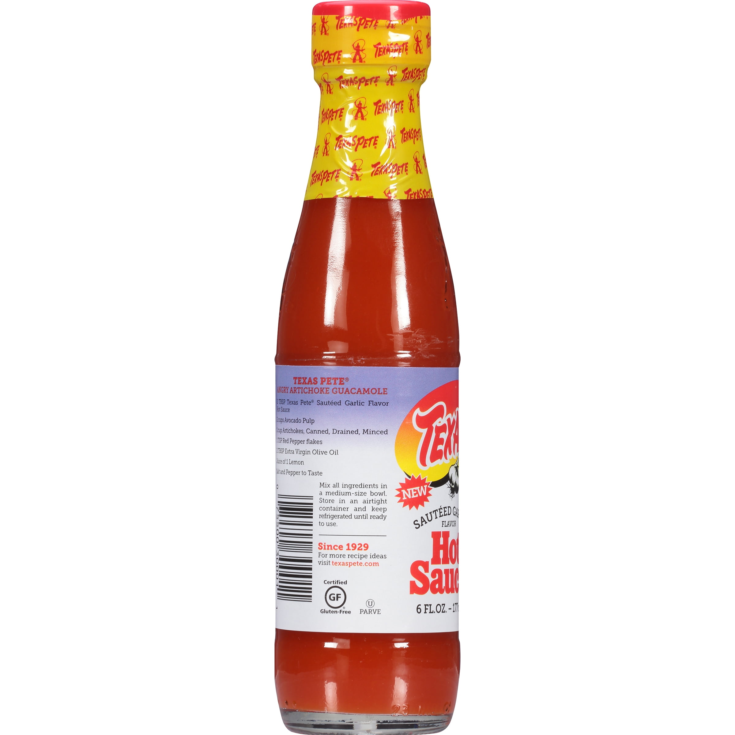 Texas Pete Garlic Hot Sauce 6 fl oz - Bold Flavor & Garlic Heat, Gluten-Free Certified