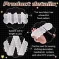 thumbnail image 4 of 15 Yards Eyelet Lace Ribbon 2-1/2 inch Wide Ivory White Cotton Lace Trim Wavy Edge Lace Ribbon Cotton Embroidery Hollow Flower Lace Trim for Garment Clothing Home Decor DIY Craft Supply for DIY, 4 of 9