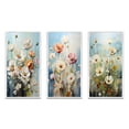 thumbnail image 2 of Designart "Meadow Calm Bliss Muted III" Floral & Botanical Framed Wall Art Set Of 3 - White Meadow Frame Canvas Set For Living Room Decor, 2 of 6