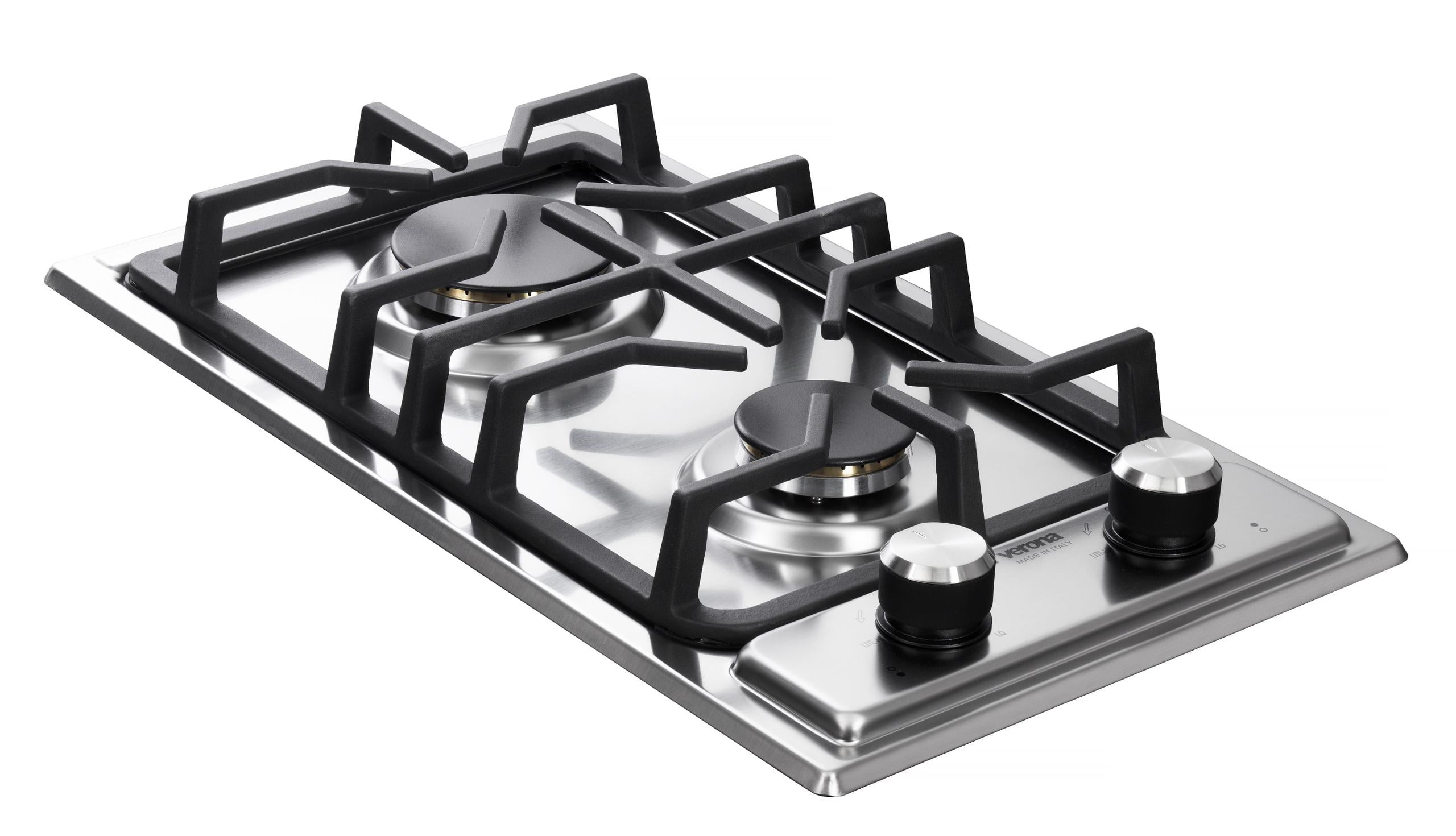 VERONA Verona 12" Designer Gas Cooktop - Brass Burners - SS VDGCT212FSS
