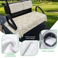 thumbnail image 5 of Golf Cart Seat Covers for 2 Seater,Farmhouse Yellow Microfiber Cart Seat Towel Blanket,Vintage Flower Leaf Botanical Plant Absorbent Breathable Non Slip Bench Seats Protector for Golf Course 51"x31", 5 of 9