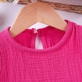 thumbnail image 4 of CAUYDY Baby Girls Toddler Summer Outfit Short Sleeve T-shirt Elastic Waist Shorts 2 Piece Short Set Summer Pjs For 18-24 Months 2t 3t 4t 5t Summer Pjs Kids (Sizes 9-12 Months,F02-Hot Pink), 4 of 9