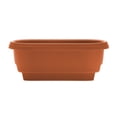 thumbnail image 5 of Bloem 24" Plastic Deck Rail Round Planter, 9" H, 24" L, 12" W, Fits Rail Sizes between 4.75" - 5.75" Wide, Terra Cotta, 5 of 8