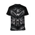 thumbnail image 2 of LAOLIUSN Men's Eagle Motorcycle Graphic T-Shirt, 3D Print Performance Stretch Biker Tee, Sizes S-4XL, 2 of 7