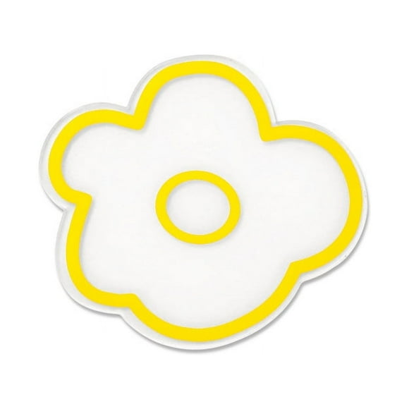 ZPSHYD Ensemble De Dessous De Verre en Acrylique à Fleurs – Isolation Thermique, Motif Floral, Base Antidérapante Transparente Et Stable – sous-Verres Décoratifs Et Fonctionnels(Jaune)