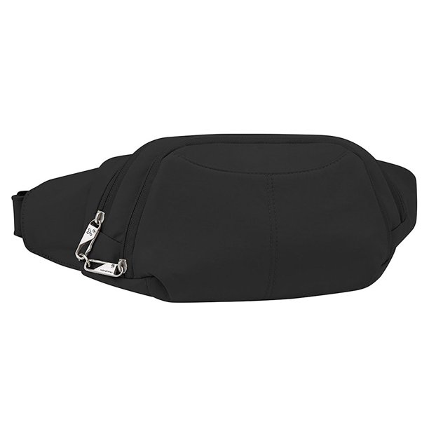 AntiTheft Slim RFIDBlocking Waist Pack, Black