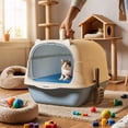 thumbnail image 5 of BKER Enclosed Cat Litter With Litter Pads For Indoor Cats Odor Control Privacy Tray, 5 of 5