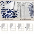 thumbnail image 3 of Blue White Kitchen Window Curtains, Swag Curtains Valance for Bedroom Living Room Bathroom, Abstract Grey Chrysanthemum Flower Floral Rod Pocket Window Treatment Curtain Block Drapes 2 Panels 36"x36", 3 of 9