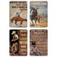 thumbnail image 1 of Kit Pintura Hierro Rectangular Con Placa Metal Vintage Westside Cowboy 4 Uds. 20x30cm, 1 of 9