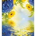 thumbnail image 3 of Ambesonne Yellow and Blue Duvet Cover Sets, Romance Bouquet, 2-Queen, Violet Blue Earth Yellow, 3 of 3
