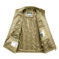 thumbnail image 3 of Bcfgryg Men's Multi Pocket Cargo Leisure Simple Solid Color Vest Men's Work Vest, 3 of 4