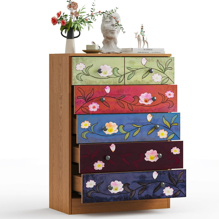 Ktaxon Wood 6-Drawer Dresser Organizer for Bedroom Storage Tower
