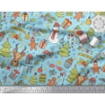 thumbnail image 2 of Soimoi Cotton Duck Fabric Gift Box,Snowman & Tree Christmas Print Fabric by the Yard 56 Inch Wide, 2 of 3