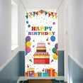 thumbnail image 7 of 1 Pc Colorful Birthday Party Door Cover Happy Birthday Door Banner Photography Background Birthday Party Supplies Birthday Decorations for Friends and Family 35.4x72.8 Inch Colorful, 7 of 7
