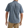 thumbnail image 4 of Wrangler® Men's Regular Fit Short Sleeve Chambray Shirt, 4 of 5