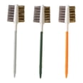 thumbnail image 5 of FONWILYO 3Pcs Small Cleaning Brush Copper Plated Steel Wire for Gas Stove Burner Rust Removal 6.7X1.6X0.8In, 5 of 8
