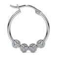 thumbnail image 1 of Arete De Plata Ley 925 Para Mujer Con Bola Diamantada, 1 of 14