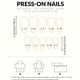 thumbnail image 4 of 24pcs Nude French Tip Press On Nails Short Almond Fake Nails Glossy Full Cover False Nails With Love Heart Design Acrylic Nails With Glue Sticker And Nails File For Women Girls, 4 of 4