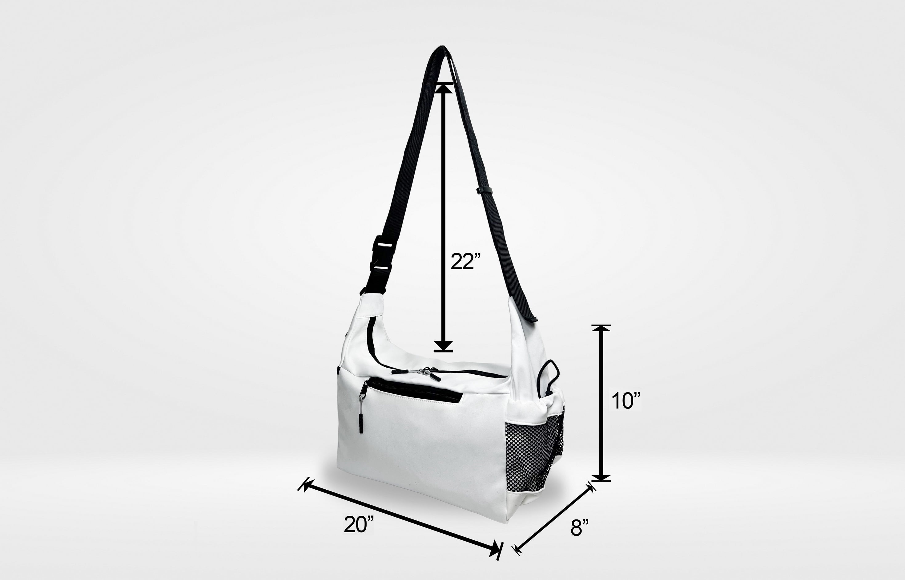 Health Trak Women's 20 in Pockets Sports Duffel Bag, White, 1-Piece
