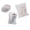 Silver, variant on Simplify 3 Piece Printed Wash Bag 3 Size Set 9"x 13", Medium: 9"x 13", Large: 11"x 15"