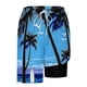 thumbnail image 4 of Ceisia Men's 2-in-1 Swim Trunks Surf Beach Themed Print Quick-Dry Beach Shorts with Compression Liner Gifts, 4 of 6