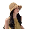 thumbnail image 5 of SikaFu New Grass -Edited Fisherman Hat Female Summer Breathable Face, Face, Small Bucket Hat, Big Brim Sunscreen, Sunburn Grass Hat, 5 of 8