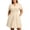 *Beige, variant on VBVC Women's Plus Notch V Neck High Waist Midi Dress , Business Short Sleeve Work Dress For Women , Ladies' Pleated A Line Office Dress with Pockets,Beige,L-5XL