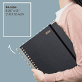 thumbnail image 6 of POPRUN 2026 Daily Planner (Jan.26-Dec.26), 8.5" x 12" Wire-Bound Hard Cover, One Page A Day Agenda 2026 Hourly Appointment Book with Inner Pocket, 100GSM Ivory Paper - Midnight Green, 6 of 7