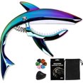 thumbnail image 1 of Cejilla para guitarra Shark Cejilla para guitarra Cejilla acústica Guitarras eléctricas Cejilla Aleación de zinc premium Accesorios para guitarra Ukelele Mandolina Banjo Bajo (Colorido), 1 of 4