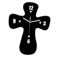 thumbnail image 3 of Reloj de pared con forma de cruz, decoración de pared, grandes números arábigos, regalo, reloj colgante Longitud 40 cm, 3 of 9