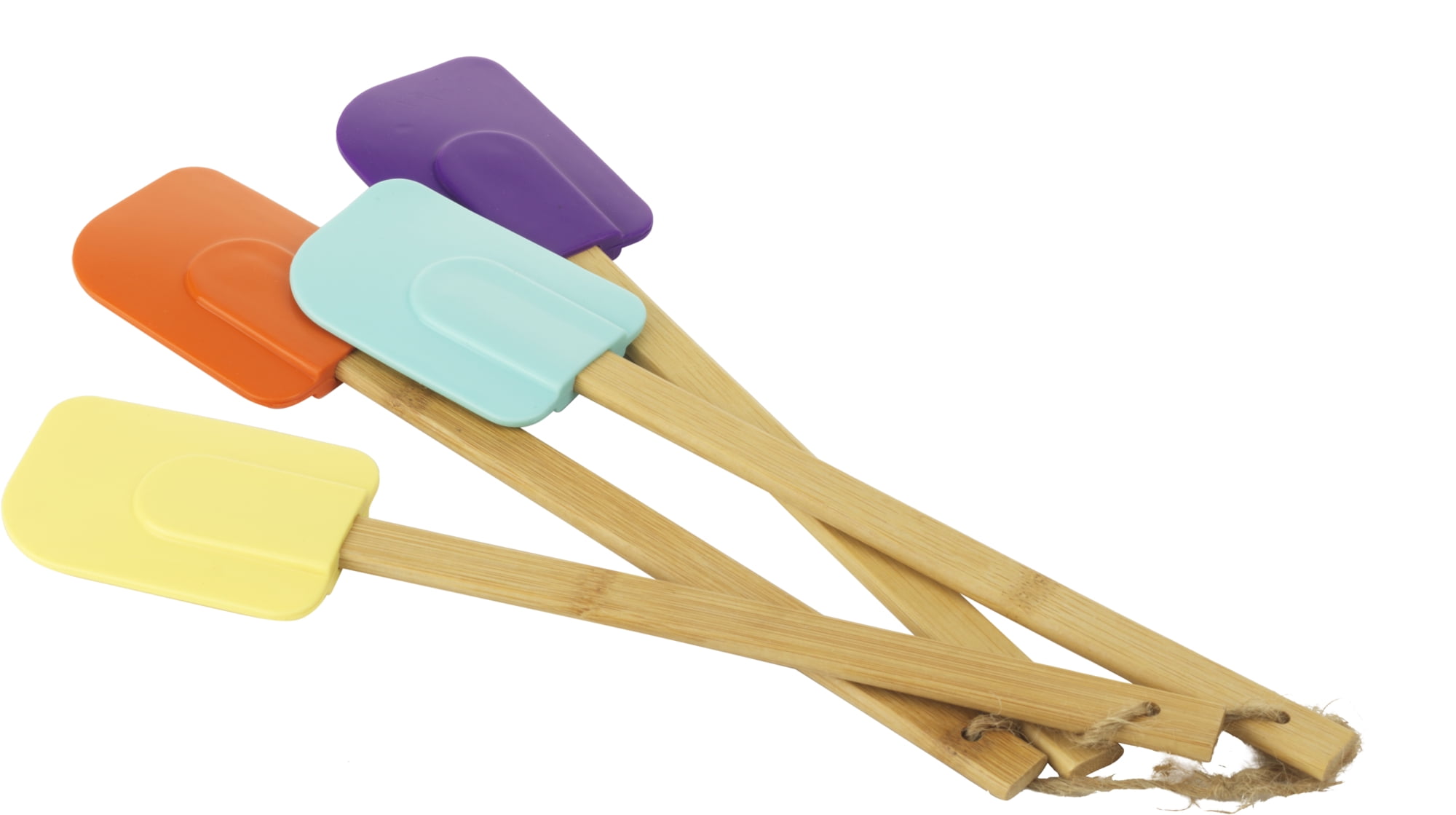Good Cook Set of 4 Silicone Spatulas with Bamboo Handles