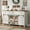 White 59 in, variant on Farmhouse 47.2" Buffet Cabinet with Sliding Barn Door, 33.4" Tall Rustic Sideboard with 3 Drawer, Adjustable Shelf and Removable Wine Rack for Dining Room, Kitchen, Living Room, Vintage