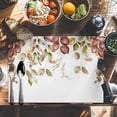thumbnail image 6 of Fall Eucalyptus Leaf Placemats Set of 8 Autumn Green Brown Leaves Heat Insulated Linen Place Mats, Washable Stain-Proof Table Mats for Dining Tables Holiday Decor 13x19inch, 6 of 9